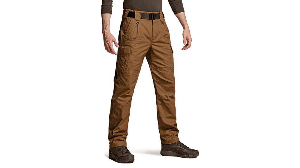 CQR Men's Tactical Pants, Water Resistant Ripstop Cargo Pants