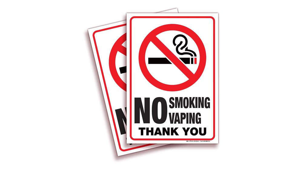 iSYFIX No Smoking No Vaping Sticker Sign