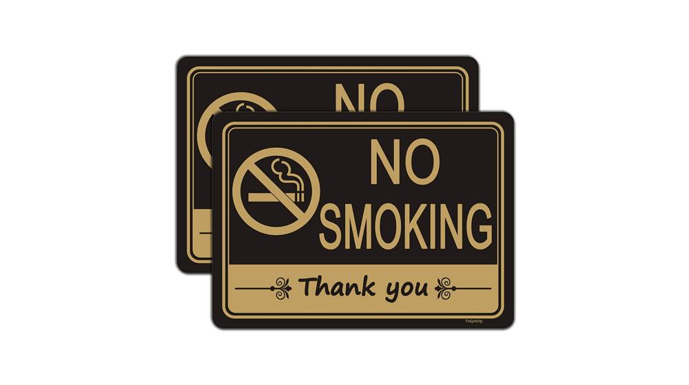 2 Pack No Smoking Thank You Sign