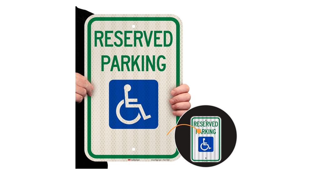 Reserved Parking Federal Handicap Parking Sign