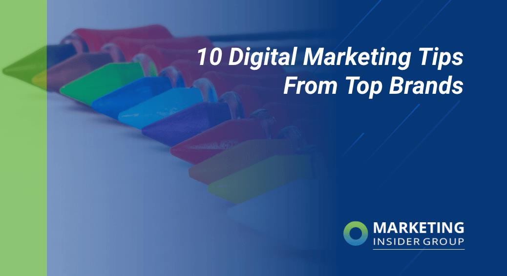 10 colored pencil tips to represent digital marketing tips