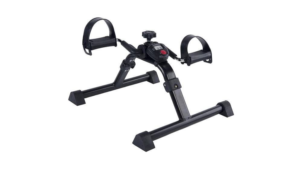 Vaunn Medical Folding Pedal Exerciser with Electronic Display for Legs and Arms Workout