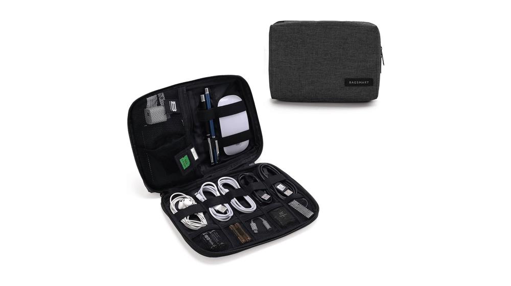 BAGSMART Electronic Organizer Small Travel Cable Organizer Bag for Hard Drives