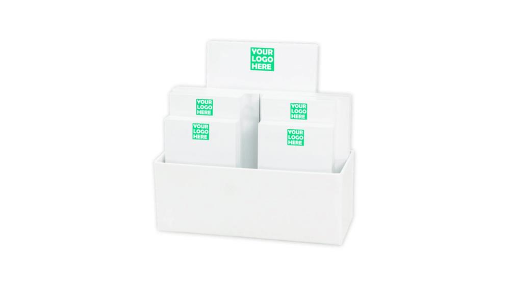 Logo Personalized Tablet Notepads - 7 Tablet Notepad Set with Holder