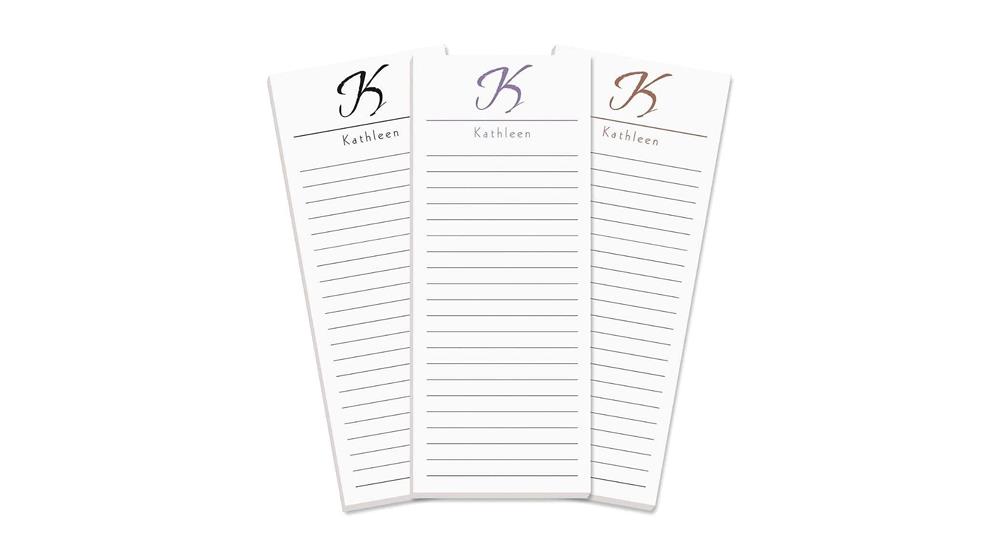 Personalized Name & Initial Notepad Set - Set of 3, 30-Sheet Pads
