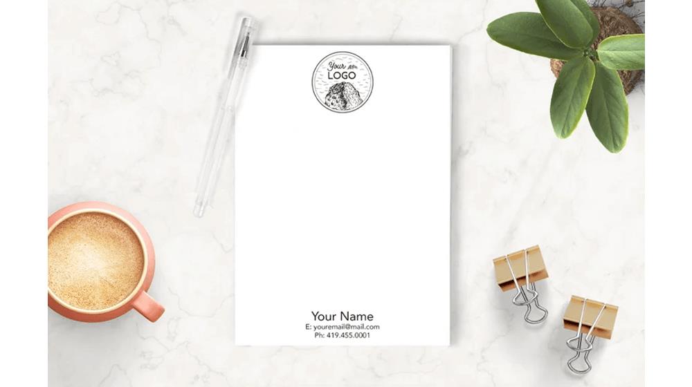 Your Logo Here, Personalized Business Notepad