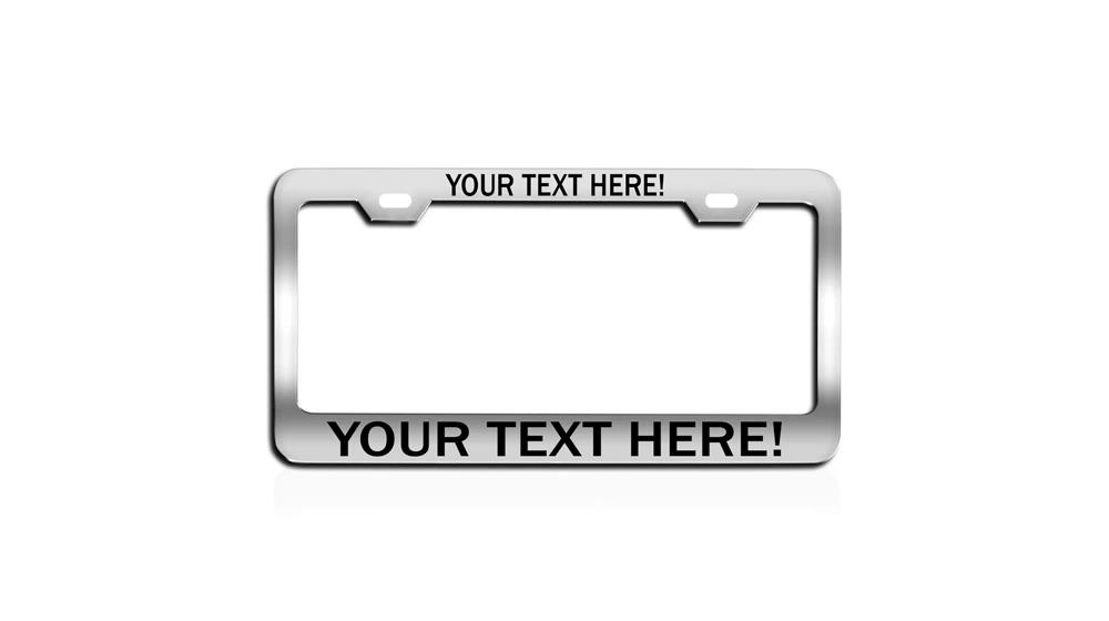 LASER ENGRAVED Stainless Steel Top Quality License Plate Frame