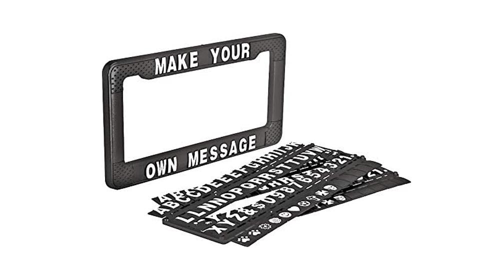 Bell Automotive 22-1-46452-9 Universal Make your Message Personalized License Plate Frame