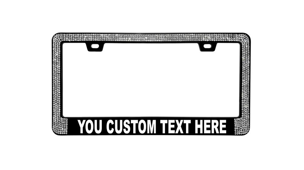 Custom Personalized CRYSTAL License Plate Frame