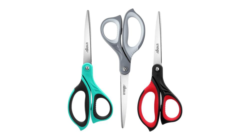 LIVINGO 8.5-INCH Scissors All Purpose, 3 Pack Ultra Sharp Blade Shears