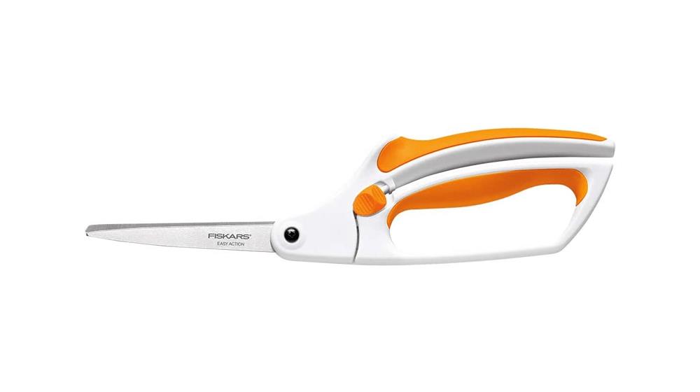 Fiskars 12-99118697WJ Easy Action 8 Inch Fabric Scissors, White