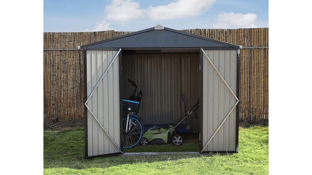 VEIKOU Outdoor Storage Shed with Thickened Galvanized Steel