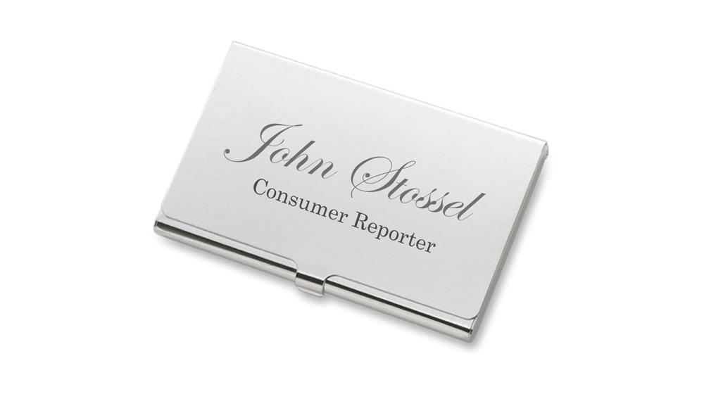 Personalized Silver Business Card Case Holder Engraved Free
