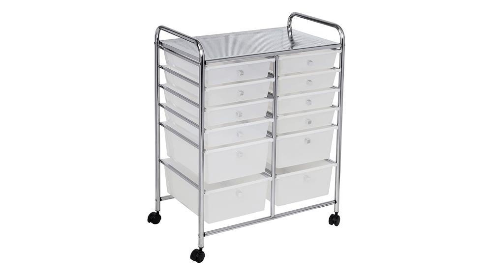 Honey Can Do 12-Drawer Rolling Craft Storage Or Office Cart