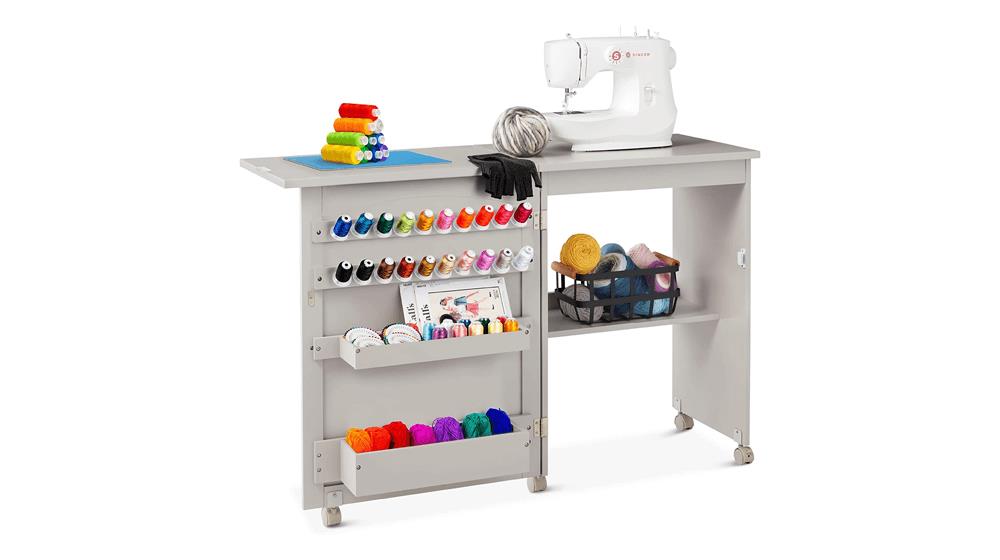Best Choice Products Folding Sewing Table Multipurpose Craft Station & Side Desk