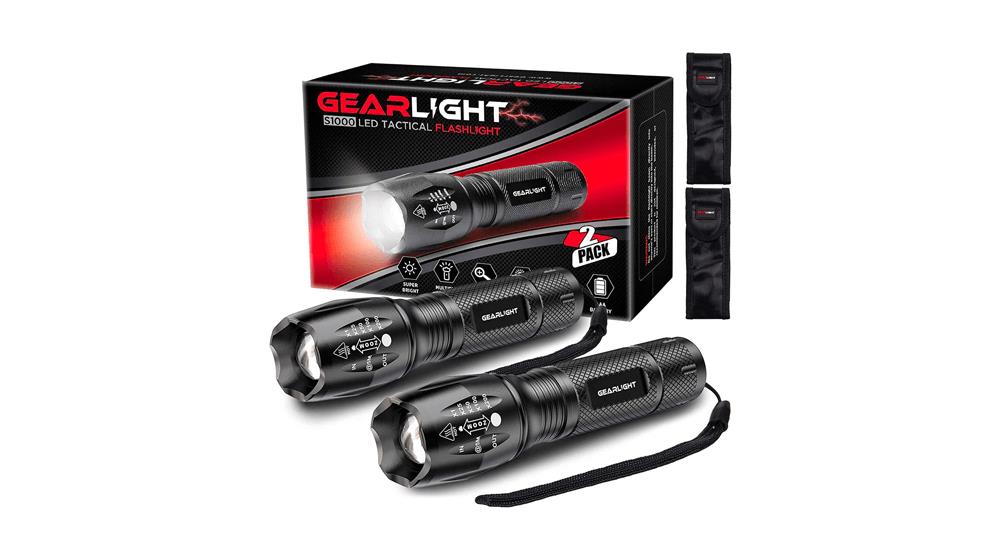 GearLight LED Flashlight 2pack Bright