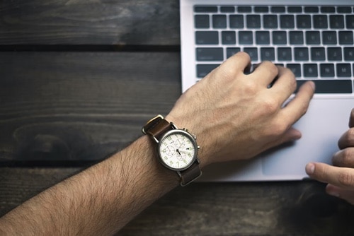 Man checking his watch