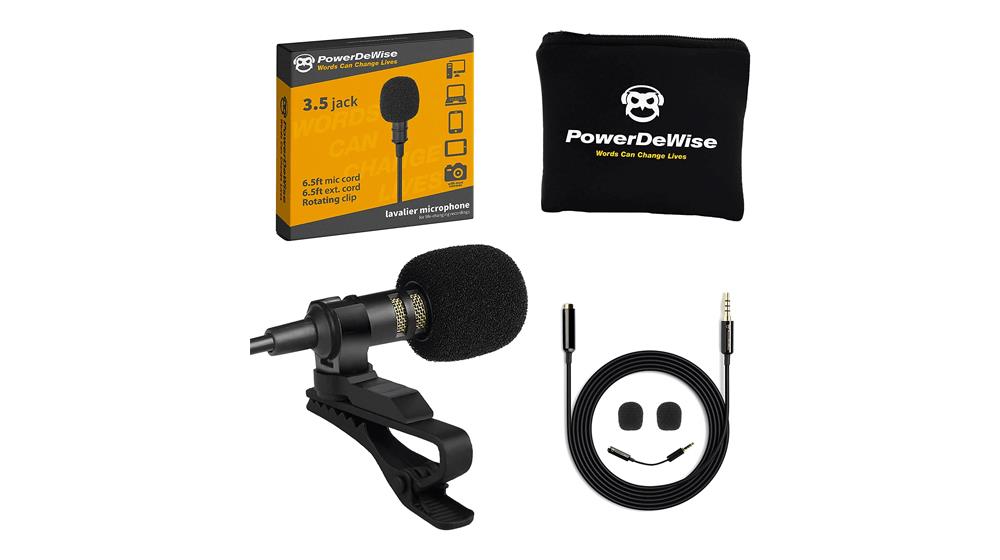 PowerDeWise Professional Grade Lavalier Clip On Microphone