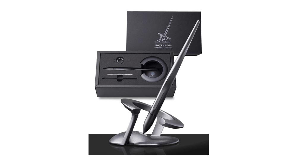 novium Hoverpen 2.0 - Futuristic Luxury Pen Made With Aerospace Alloys, Unique Aesthetic, Free Spinning Executive Pen, Cool Gadgets, Valentines Day Gifts for Men & Women