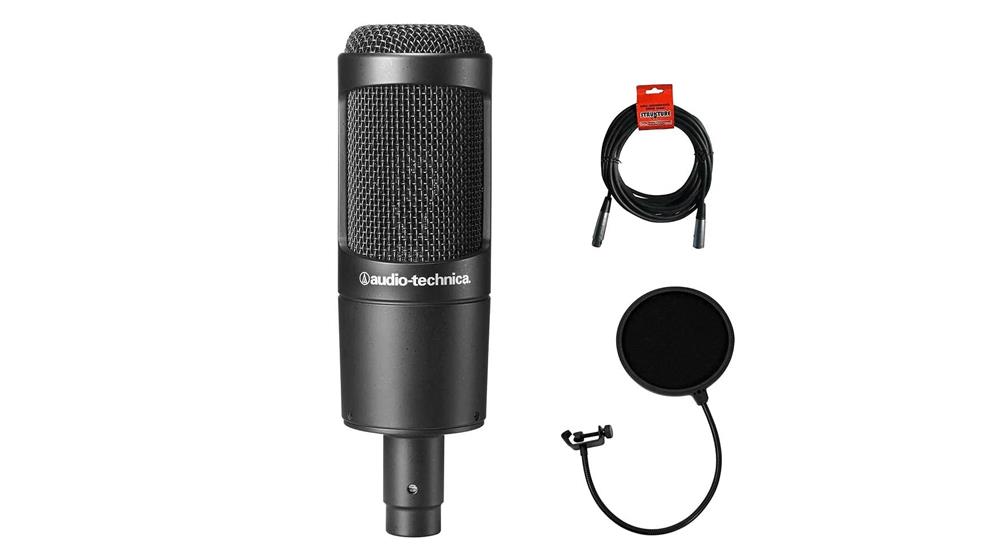 Audio-Technica AT2035 Cardioid Condenser Microphone Bundle with Pop Filter