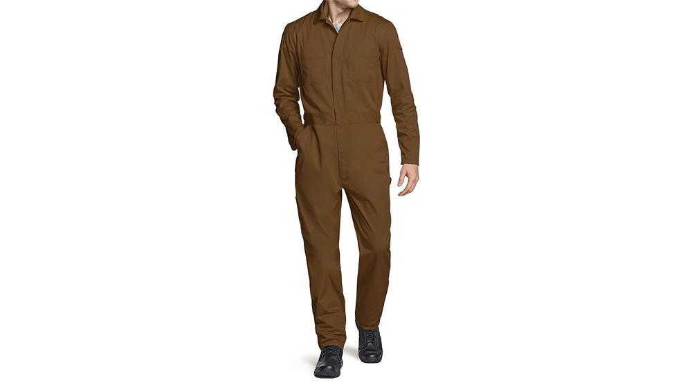 CQR Men's Long Sleeve Zip-Front Coverall, Twill Stain & Wrinkle Resistant Work Coverall