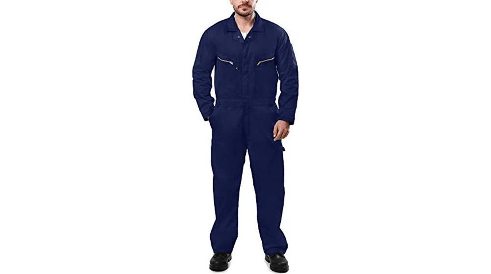 Kolossus Pro-Utility Cotton Blend Long Sleeve Coverall with Zippered Frontal Pockets