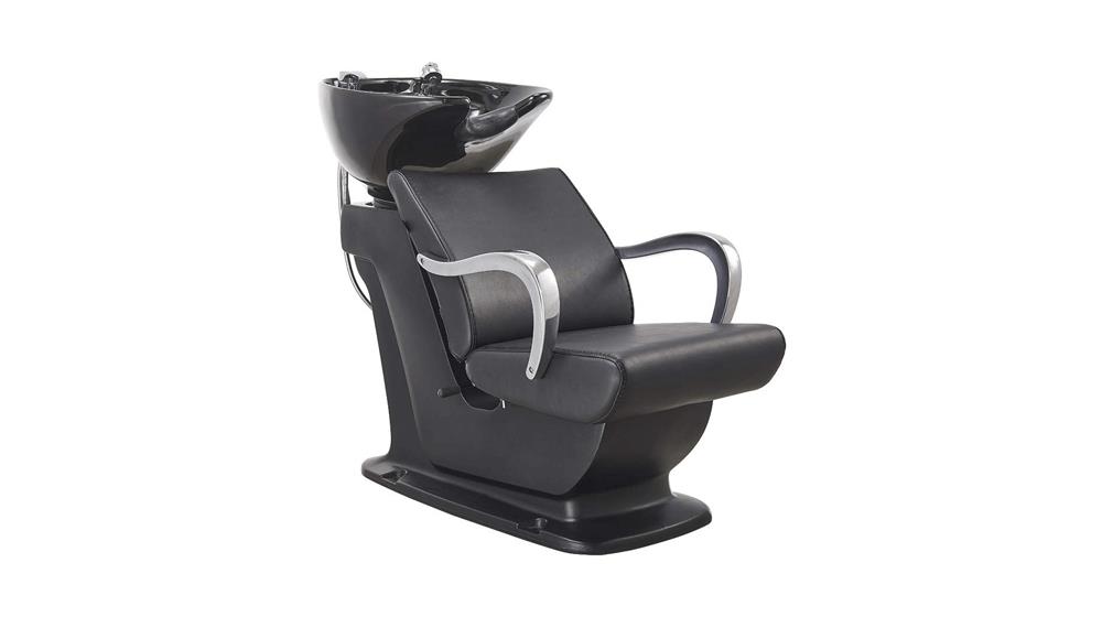 DIR Beauty Salon Shampoo Backwash Unit Sink Station Tilting Ceramic Sink with Adjustable Seat - Beckman