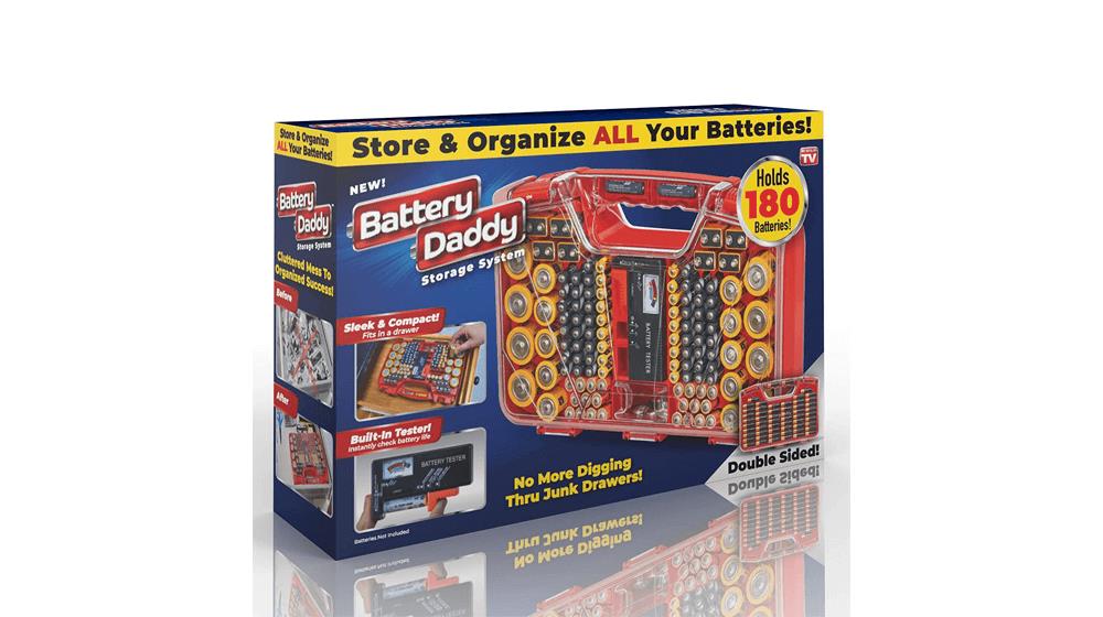 Ontel Battery Daddy - Battery Organizer Storage Case with Tester