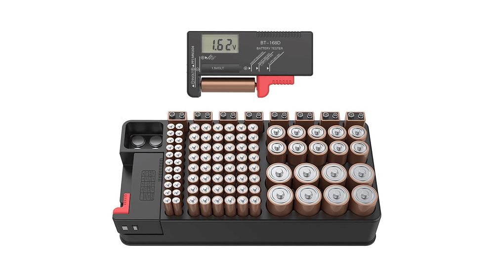 Battery Organizer Storage case with Tester can Hold 110 Battery Various Sizes for AAA