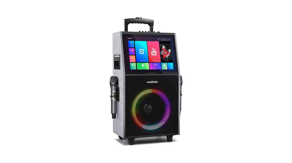 MASINGO 2023 New Professional Karaoke Machine with Lyrics Display Screen for Adults and Kids