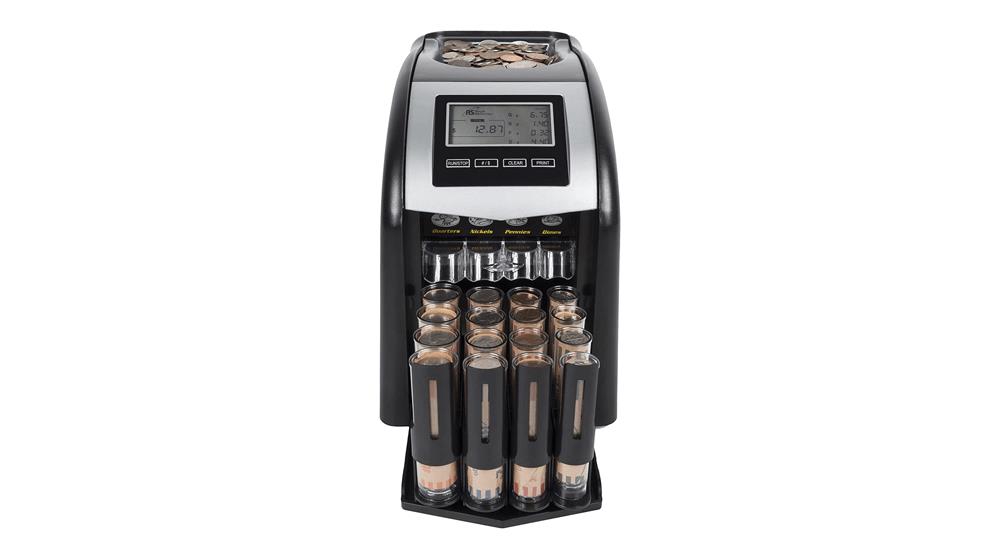 Royal Sovereign 4 Row Electric Coin Counter, Sorter with Patented Anti-Jam Technology & Digital Counting Display