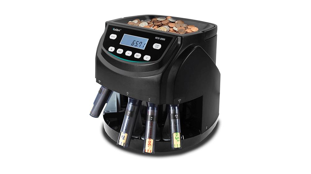 Kolibri KCS-2000 Professional USD Coin Counter, Sorter and Wrapper, Roller