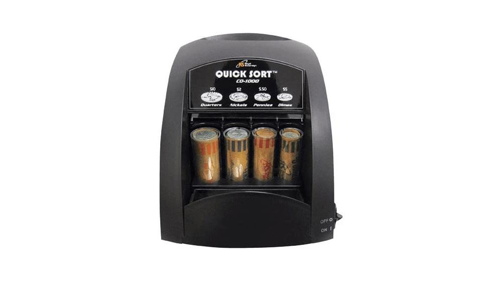 Royal Sovereign Electric Coin Sorter, Patented Technology, 1 Row of Coin Sorting