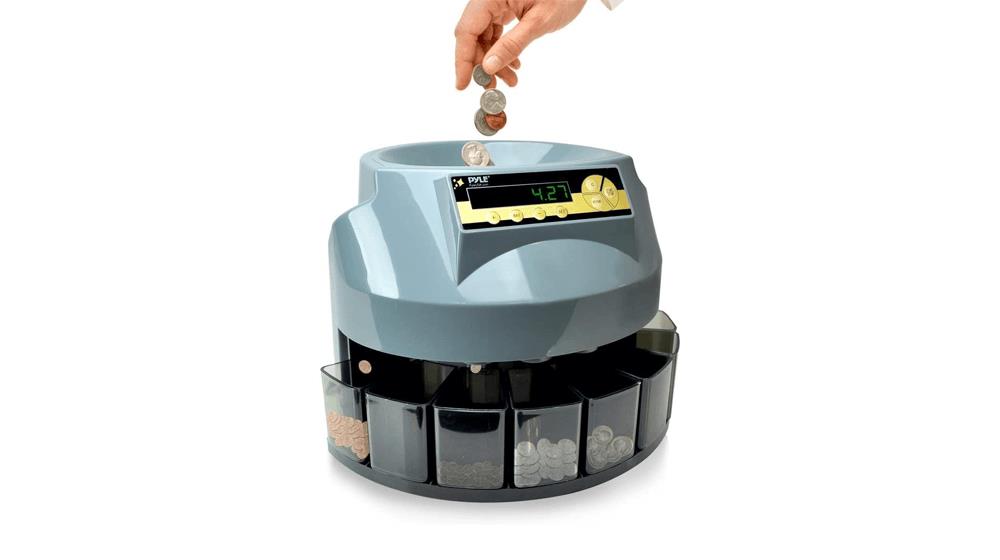 Pyle Automatic Coin Sorter Counter - LCD Display Screen