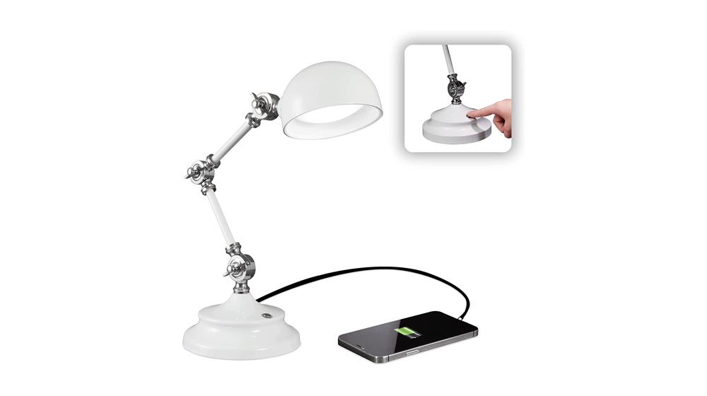 OttLite Pharmacy Adjustable LED Desk Lamp with USB Charging