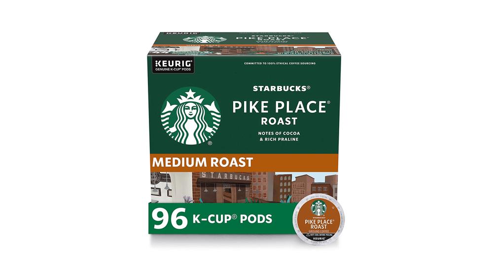 Starbucks K-Cup Coffee Pods—Medium Roast Coffee—Pike Place Roast for Keurig Brewers