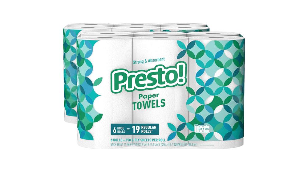 Amazon Brand - Presto! Flex-a-Size Paper Towels