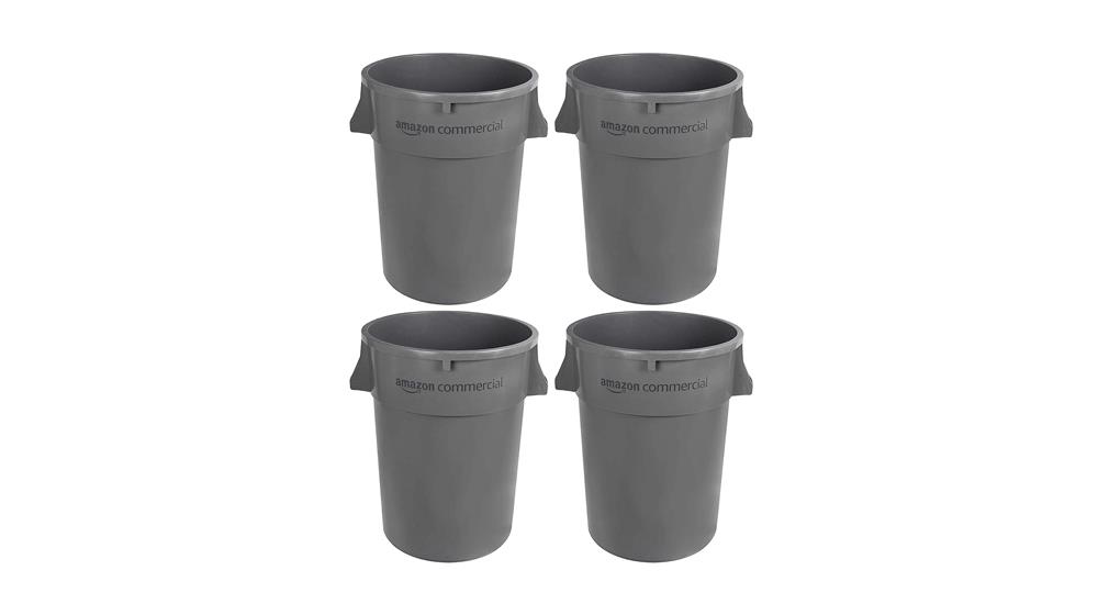 AmazonCommercial 44 Gallon Heavy Duty Round Trash, Garbage Can