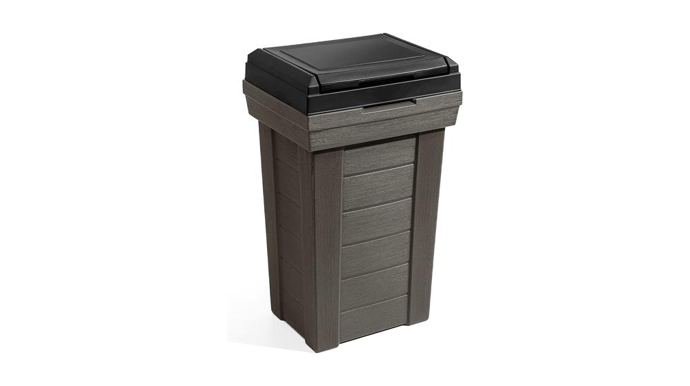 Step2 Lakewood Garbage Container - Dark Cedar - Indoor, Outdoor Refuse Container