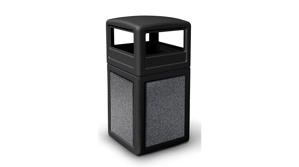 Commercial Zone StoneTec Square Receptacle with Dome Lid