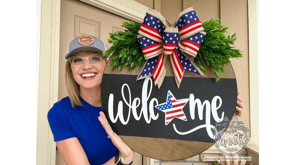 Fourth of July Front Door Decor, Fourth of July Wreath