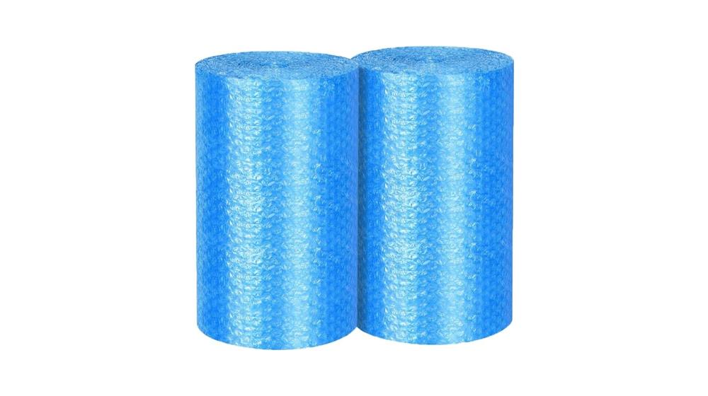 2-Pack Blue Bubble Cushioning Wrap Rolls