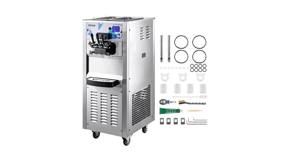 VEVOR Commercial Ice Cream Machine with Two 12L Hoppers Soft Serve Machine