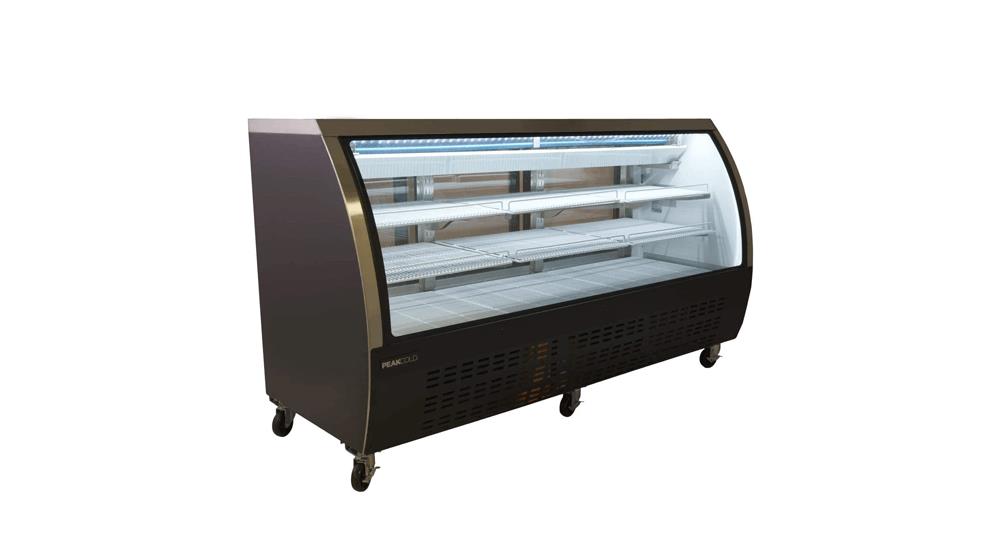 Peak Cold Curved Glass Refrigerated Deli Case