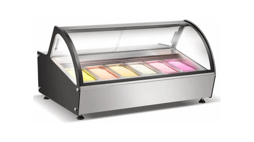 Gelato Freezer Display Case Dipping Cabinet NSF Certified Pan Ice cream Countertop