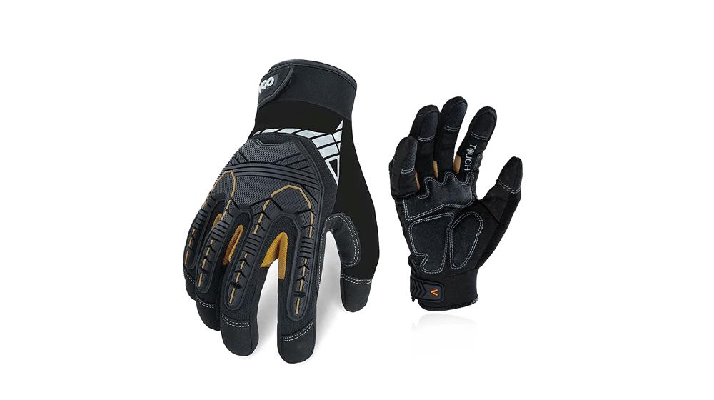 Vgo 1-Pair Heavy-Duty Synthetic Leather Work Gloves