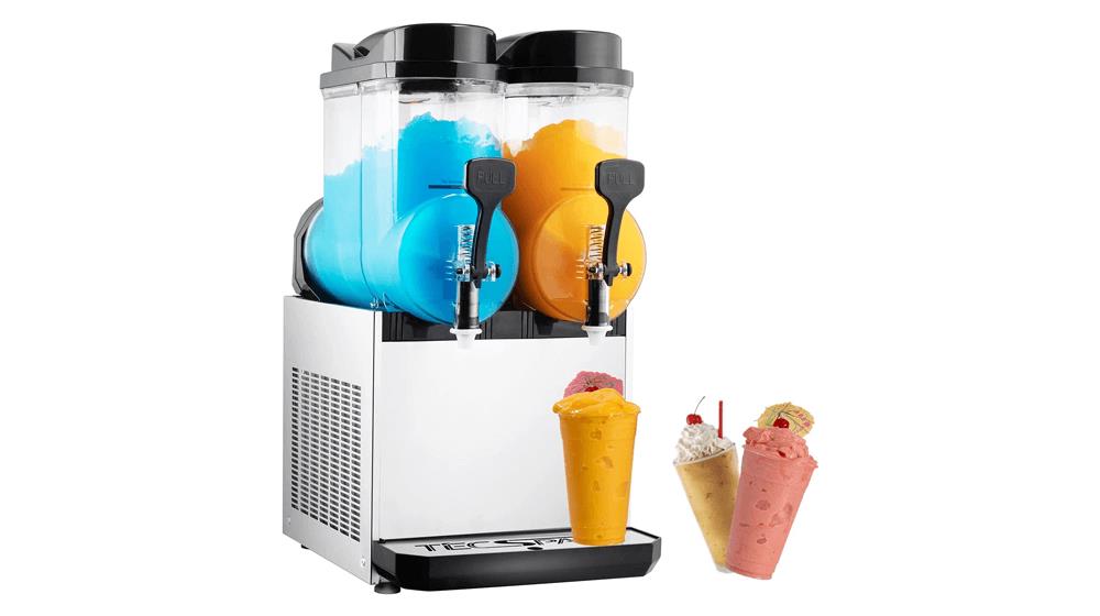 TECSPACE 110V 2 Tank 30L Commercial Slushy Machine 1050W