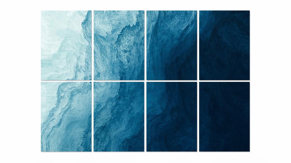 AcouXtro Sound Dampening Panels 8 Pack, Abstract Fluid Art Acoustic Panels Sound Absorbing Peel and Stick