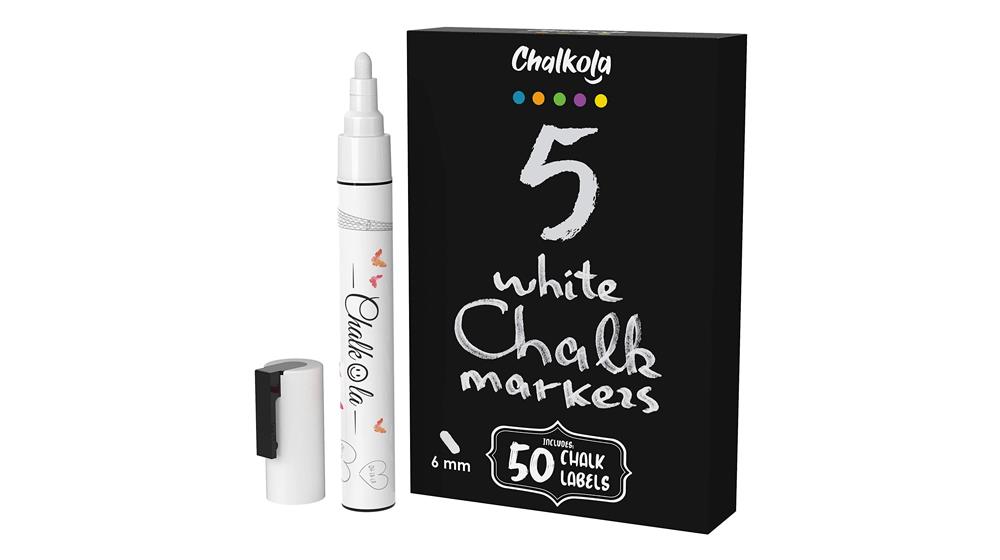 Chalkola White Chalk Markers for Blackboard