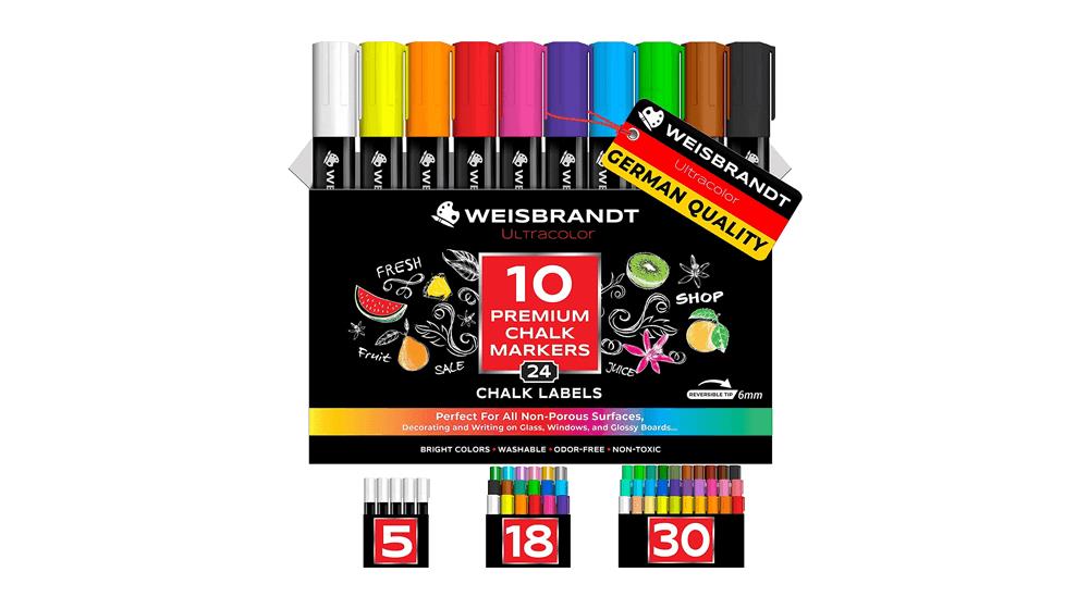 WEISBRANDT Vibrant Liquid Chalk Markers